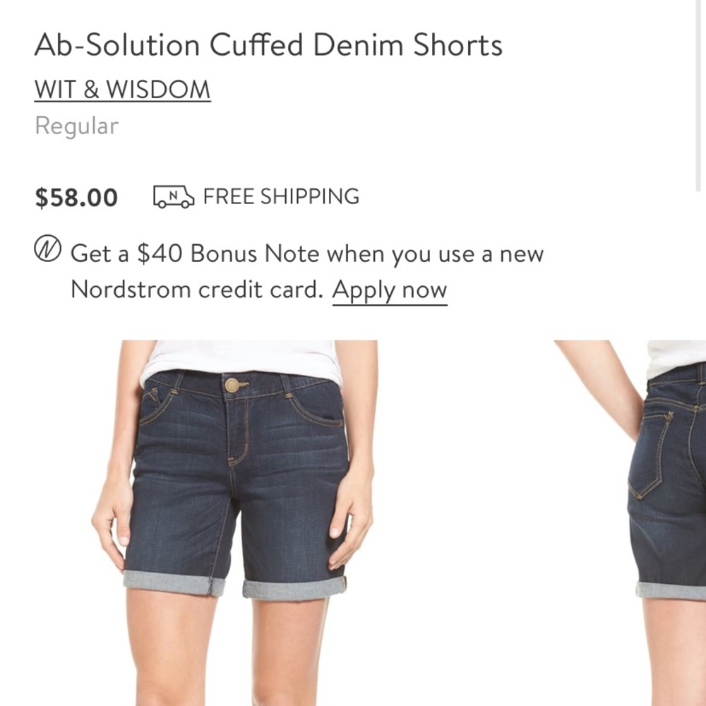 {Wit & Wisdom} Ab-Solution denim shorts EUC